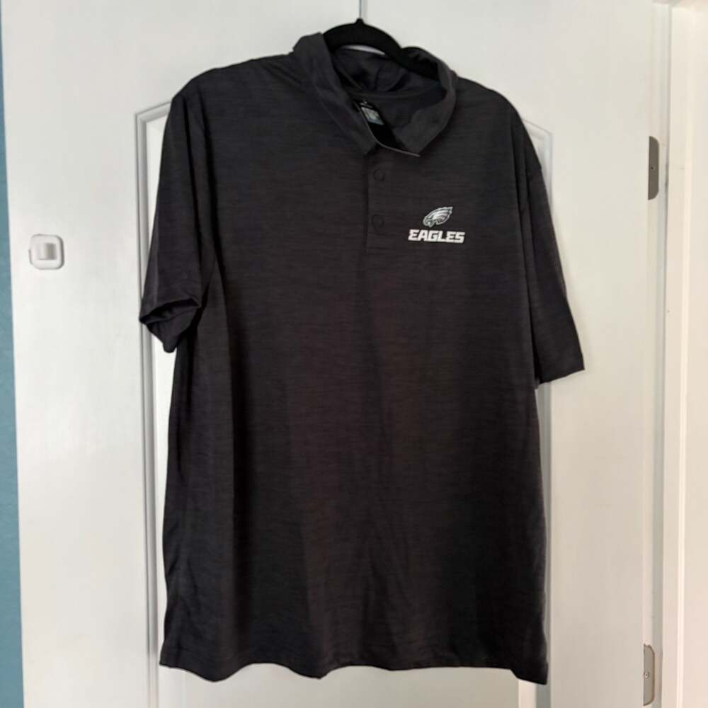 Logo Athletic Philadelphia Eagles Men's Black Short Sleeve Polo Shirt XL